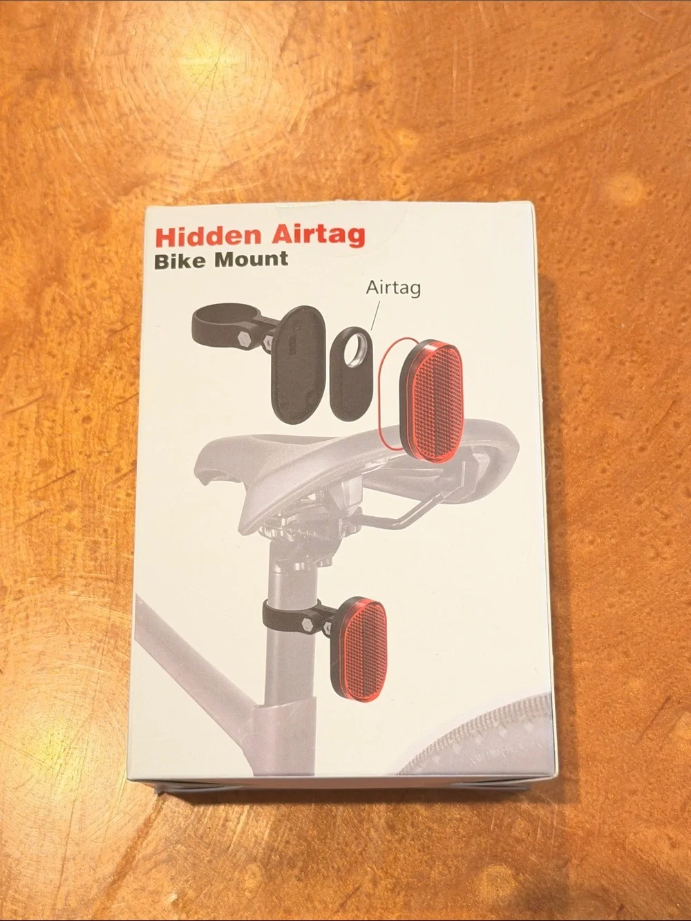 Hidden Airtag Bike Mount - Red